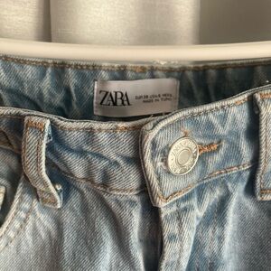 Zara Light Blue Straight Fit Jeans
